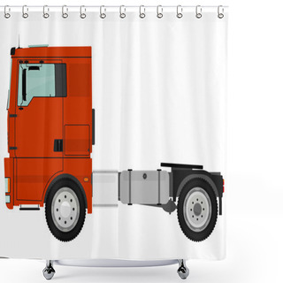 Personality  Tractor Unit Shower Curtains