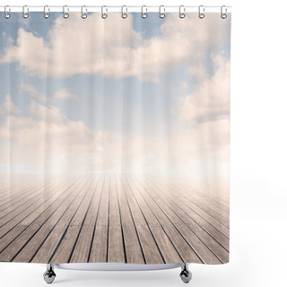 Personality  Pier With Sky Shower Curtains