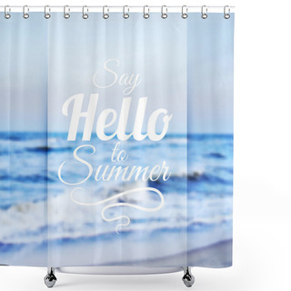 Personality  Summer Sea Background Shower Curtains