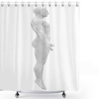Personality  Muscles Anatomy Map Shower Curtains