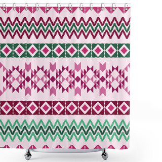 Personality  Geometric Abstract Pattern Shower Curtains