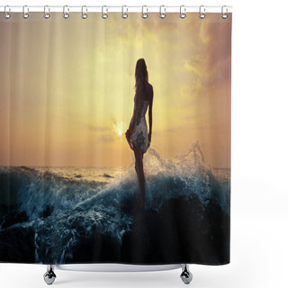 Personality  Woman Shower Curtains