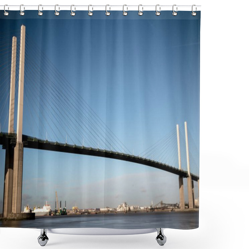 Personality  The Queen Elizabeth II Bridge Across The River Thames At Dartford Shower Curtains