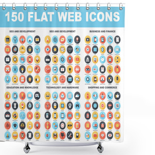 Personality  Web Icons Shower Curtains