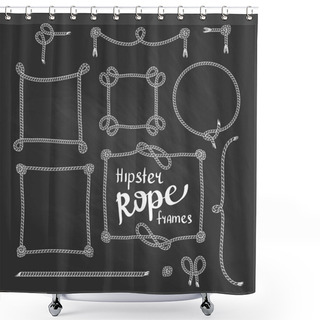 Personality  Simple Ropes Frames Graphic Designs Shower Curtains