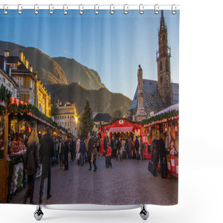 Personality  Christmas Market Of Bozen - December 17, 2015 Shower Curtains