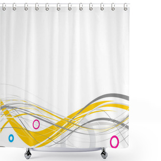 Personality  Abstract Lines Shower Curtains