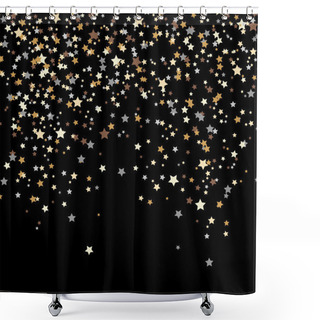 Personality  Confetti, New Year Shower Curtains