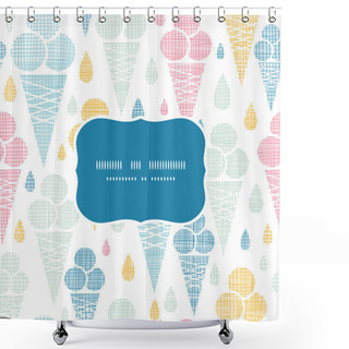 Personality  Ice Cream Cones Textile Colorful Frame Seamless Pattern Background Shower Curtains