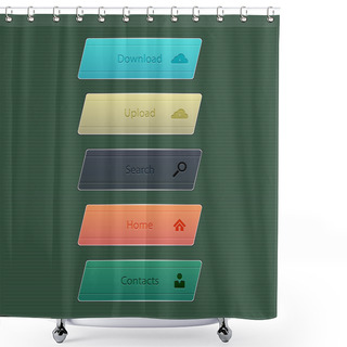 Personality  Set Of Web Download Icon Design Element. Shower Curtains