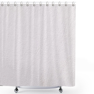 Personality  White Leather Texture Background With Pattern, Closeup. Shower Curtains
