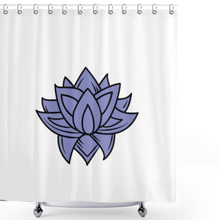Personality  Lotus Flowers Icon Shower Curtains