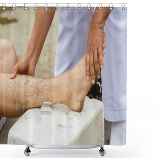 Personality  First Aid For Cramp Injury Shower Curtains