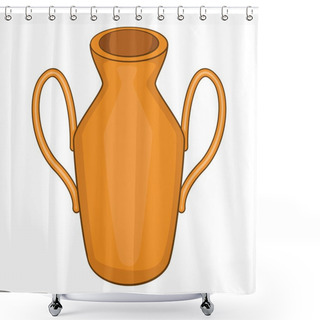 Personality  Ancient Vase Icon, Cartoon Style Shower Curtains