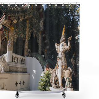 Personality  Temple Shower Curtains