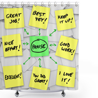 Personality  Praise Positive Reviews And Comments On Sticky Notes Shower Curtains