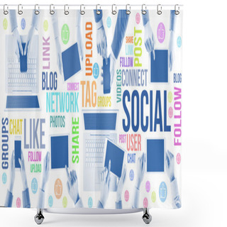 Personality  Social Network Community Shower Curtains