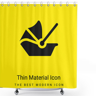 Personality  Baby Carrier Minimal Bright Yellow Material Icon Shower Curtains