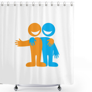Personality  Friend Shower Curtains