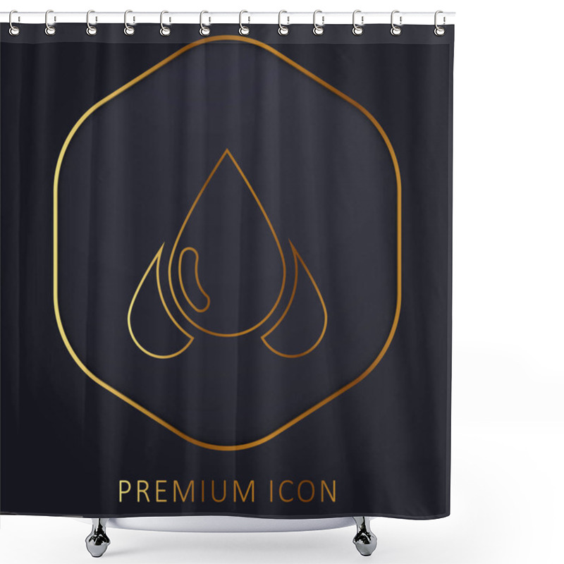Personality  Blood Sample golden line premium logo or icon shower curtains