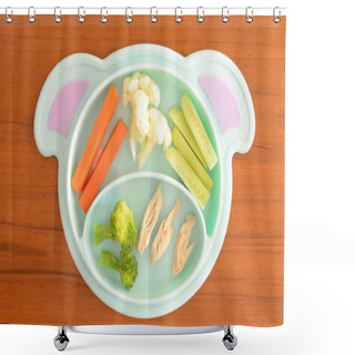 Personality  Baby Led Weaning (BLW) Meal For Baby Shower Curtains