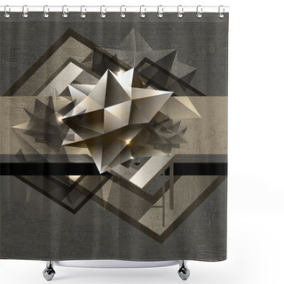Personality  Grungy Retro Background. Vector Illustration Shower Curtains
