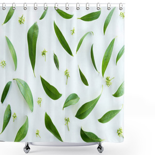 Personality  Green Leaves Background  Shower Curtains