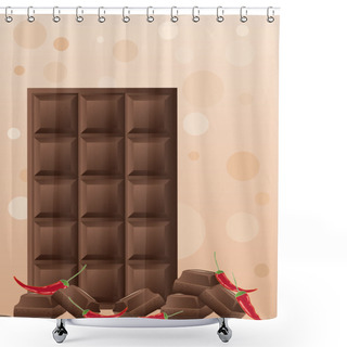 Personality  Chocolate Chilli Shower Curtains
