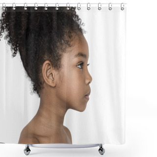 Personality  Little Girl With Bare Chest Shower Curtains