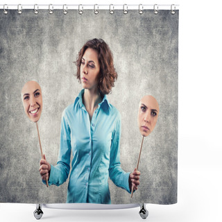 Personality  Two Masks Shower Curtains