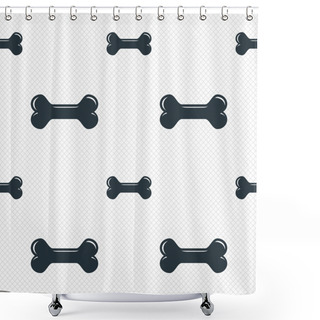 Personality  Dog Bone Sign Icon. Pets Food Symbol. Shower Curtains