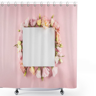 Personality  Beautiful Flowers And Blank Card Shower Curtains