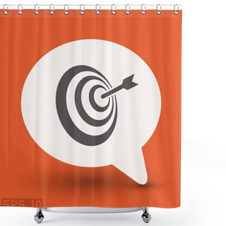 Personality  Pictograph Of Target Icon Shower Curtains