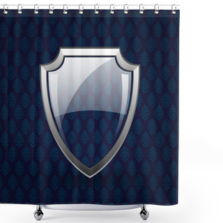 Personality  Vector Glassy Shield Vector Illustration  Shower Curtains