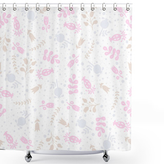 Personality  Seamless Pattern With Flower Shower Curtains
