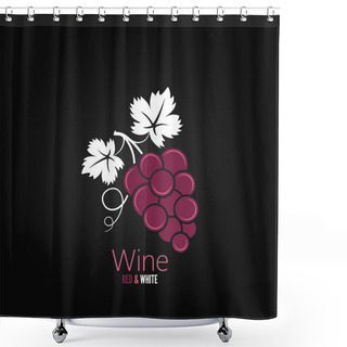 Personality  Wine Grapes Design Menu Background Shower Curtains