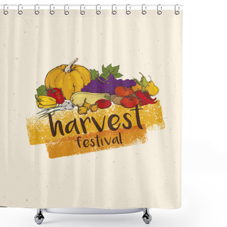 Personality  Harvest Festival Autumn Vegetables Concept Shower Curtains