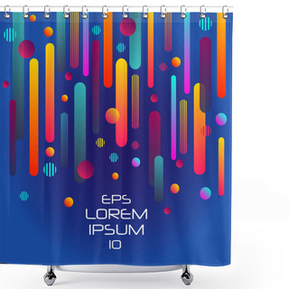 Personality  Abstract Background With Vertical Multicolored Geometric Shapes  Shower Curtains