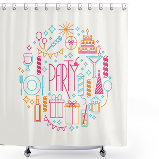 Personality  Party And Celebrations Icons Shower Curtains