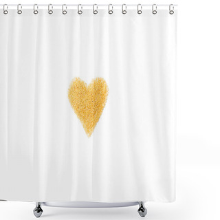Personality  Heart Symbol Made From Italian Pasta Shower Curtains