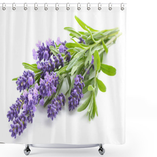 Personality  Lavender Flowers On A White Shower Curtains