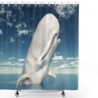 Personality  Sperm Whale Shower Curtains
