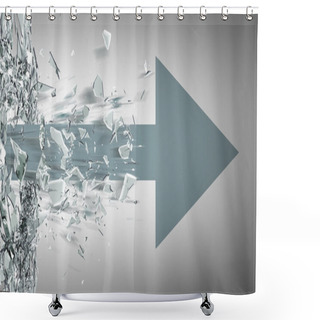 Personality  ARROW Broken Glass Background Shower Curtains