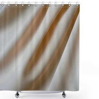 Personality  Texture Of Light Cream-colored Silky Fabric With Drapery For Design Shower Curtains