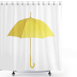 Personality  Stylish Open Yellow Umbrella Isolated On White Shower Curtains