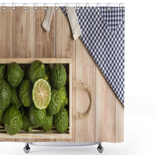 Personality  Bergamots In A Wood Box Shower Curtains