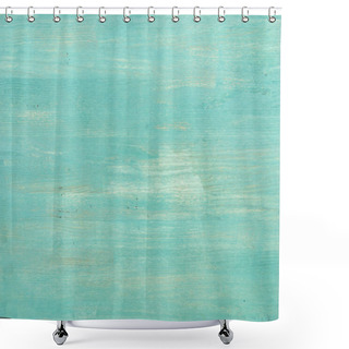 Personality  Turquoise Wooden Background Shower Curtains