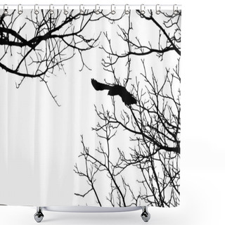 Personality  Bird Flying Shower Curtains