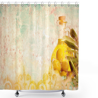 Personality  Olive Oil Grunge Background Shower Curtains