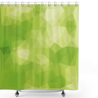 Personality  Abstract Green Triangle   Shower Curtains